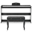 VEVOR 88 Key Fully Weighted Digital Piano Dual Keyboard Cabinet Bracket Bench