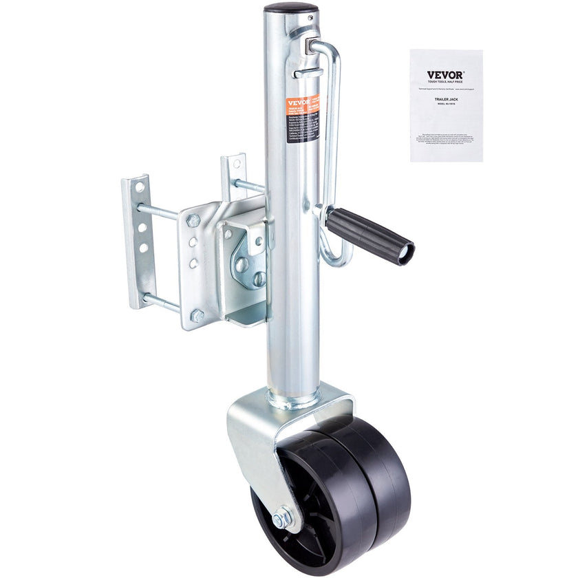 VEVOR Trailer Jack, Boat Trailer Jack 35.3 in, Bolt-on Trailer Tongue Jack Weight Capacity 1500 lb, with PP Wheels and Handle for lifting RV Trailer, Horse Trailer, Utility Trailer, Yacht Trailer