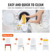 VEVOR Stretch Spandex Folding Chair Covers, Universal Fitted Chair Cover with Chair Sashes, Removable Washable Protective Slipcovers, for Wedding, Holiday, Banquet, Party, Dining (30 Set Gold & White)