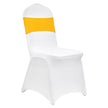 VEVOR Stretch Spandex Folding Chair Covers, Universal Fitted Chair Cover with Chair Sashes, Removable Washable Protective Slipcovers, for Wedding, Holiday, Banquet, Party, Dining (30 Set Gold & White)