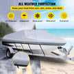VEVOR Waterproof Boat Cover, 16'-18.5' Trailerable Boat Cover, Beam Width up to 98