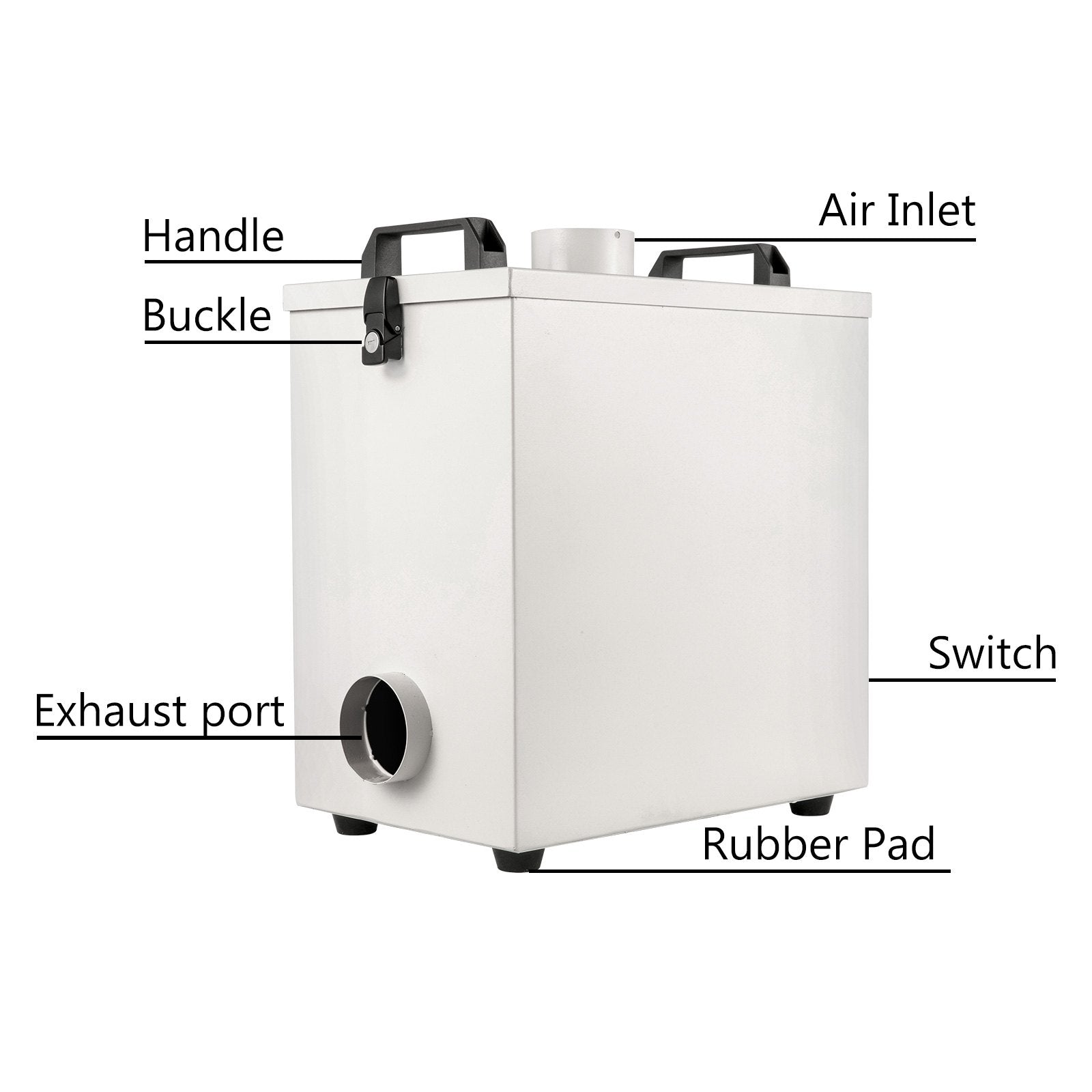 VEVOR Pure Air Fume 80W Smoke Air Purifer 110V Fume Extractor 180m3/H Smoke Purifier Absorber Remover for CNC Laser Engraving Machine(110V)