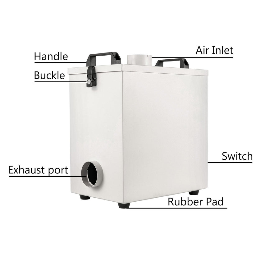 VEVOR Pure Air Fume 80W Smoke Air Purifer 110V Fume Extractor 180m3/H Smoke Purifier Absorber Remover for CNC Laser Engraving Machine(110V)