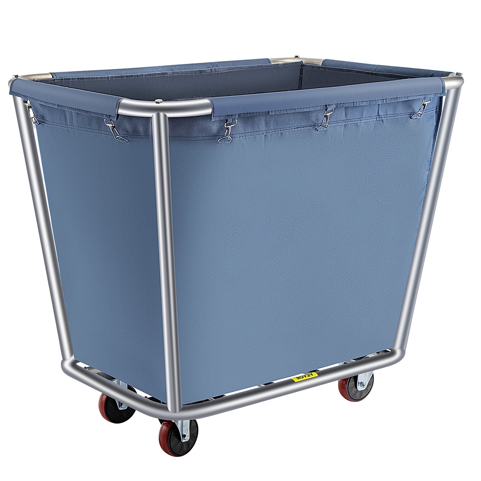 VEVOR Basket Truck Steel Canvas Laundry Basket 8 Bushel Truck Cap Basket Cart
