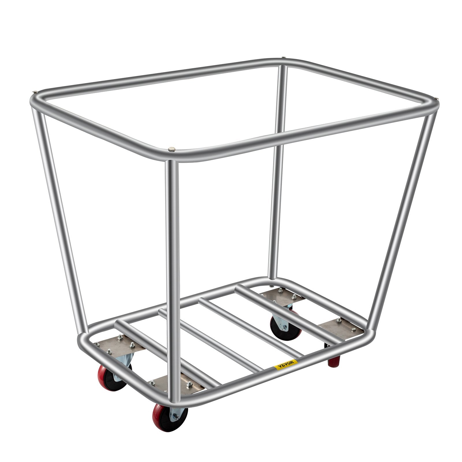 VEVOR Basket Truck Steel Canvas Laundry Basket 8 Bushel Truck Cap Basket Cart
