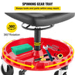 VEVOR Shop Stool, 400 LBS Rolling Garage Stool, 18” to 23” Adjustable Height Mobile Rolling Gear Seat, Round Tray Garage Pneumatic Stool, All-Terrain 5