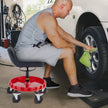 VEVOR Shop Stool, 400 LBS Rolling Garage Stool, 18” to 23” Adjustable Height Mobile Rolling Gear Seat, Round Tray Garage Pneumatic Stool, All-Terrain 5