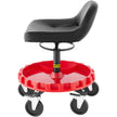 VEVOR Shop Stool, 400 LBS Rolling Garage Stool, 18” to 23” Adjustable Height Mobile Rolling Gear Seat, Round Tray Garage Pneumatic Stool, All-Terrain 5
