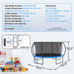 VEVOR 14FT Trampoline, 450 lbs Trampoline with Enclosure Net, Ladder, and Curved Pole, Heavy Duty Trampoline with Jumping Mat and Spring Cover Padding, Outdoor Recreational Trampolines