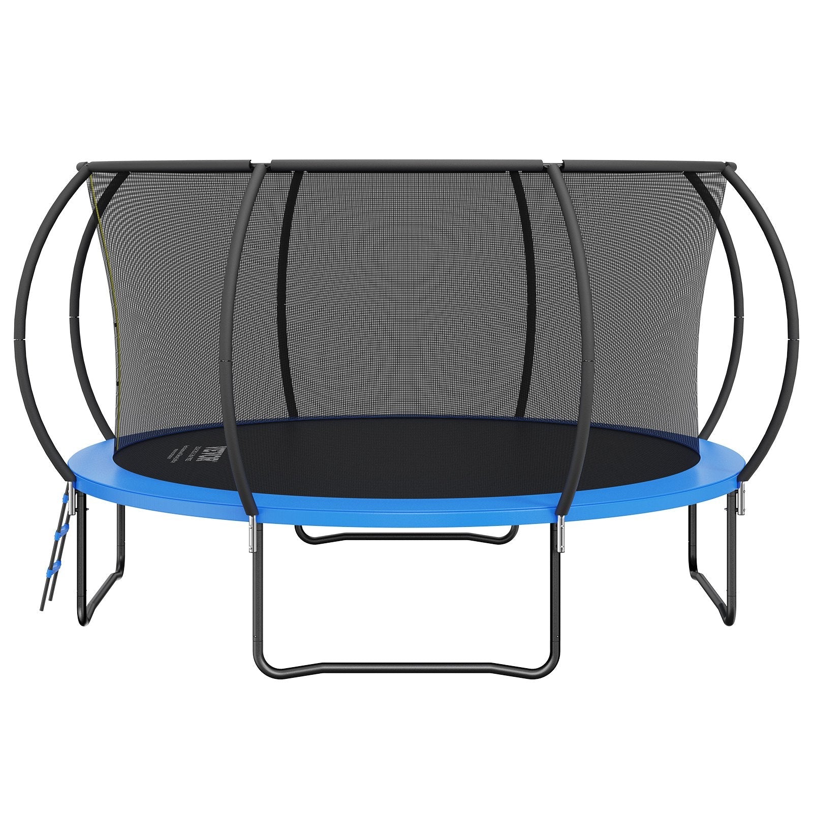 VEVOR 14FT Trampoline, 450 lbs Trampoline with Enclosure Net, Ladder, and Curved Pole, Heavy Duty Trampoline with Jumping Mat and Spring Cover Padding, Outdoor Recreational Trampolines