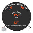 VEVOR Replacement Trampoline Mat Fits 12ft Frame 72 V-Rings 5.5
