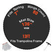 VEVOR Replacement Trampoline Mat Fits 13ft Frame 80 V-Rings 7