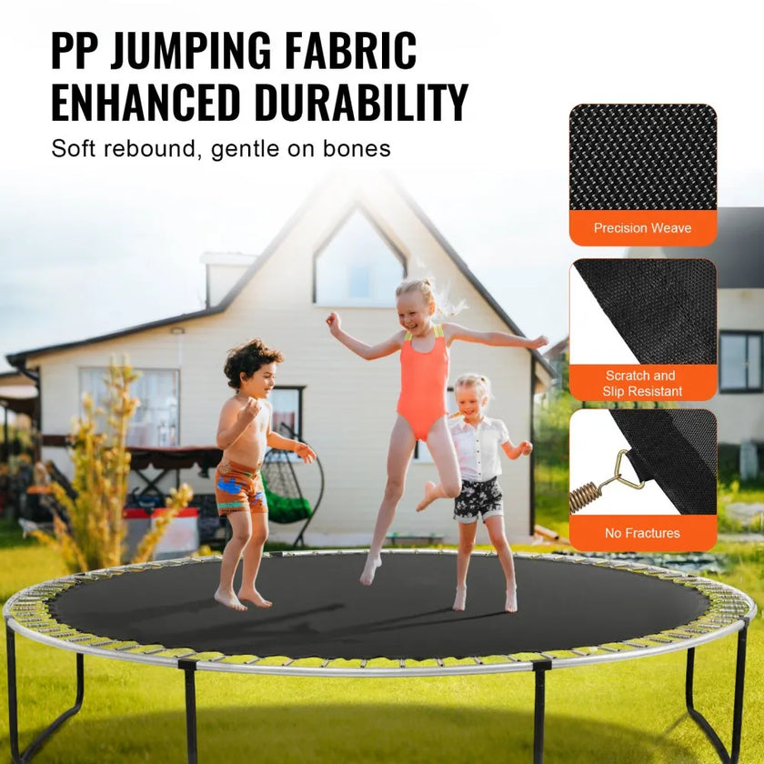 VEVOR Replacement Trampoline Mat Fits 14ft Frame 72 V-Rings 5.5
