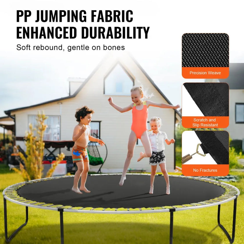 VEVOR Replacement Trampoline Mat Fits 14ft Frame 72 V-Ring 6.5