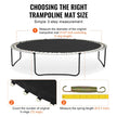 VEVOR Replacement Trampoline Mat Fits 14ft Frame 72 V-Ring 6.5