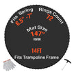 VEVOR Replacement Trampoline Mat Fits 14ft Frame 72 V-Ring 6.5