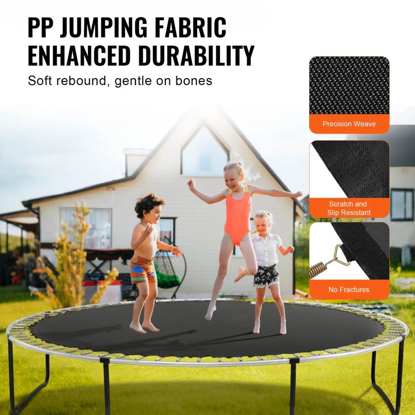 VEVOR Replacement Trampoline Mat Fits 15ft Frame 96 V-Rings 6.5