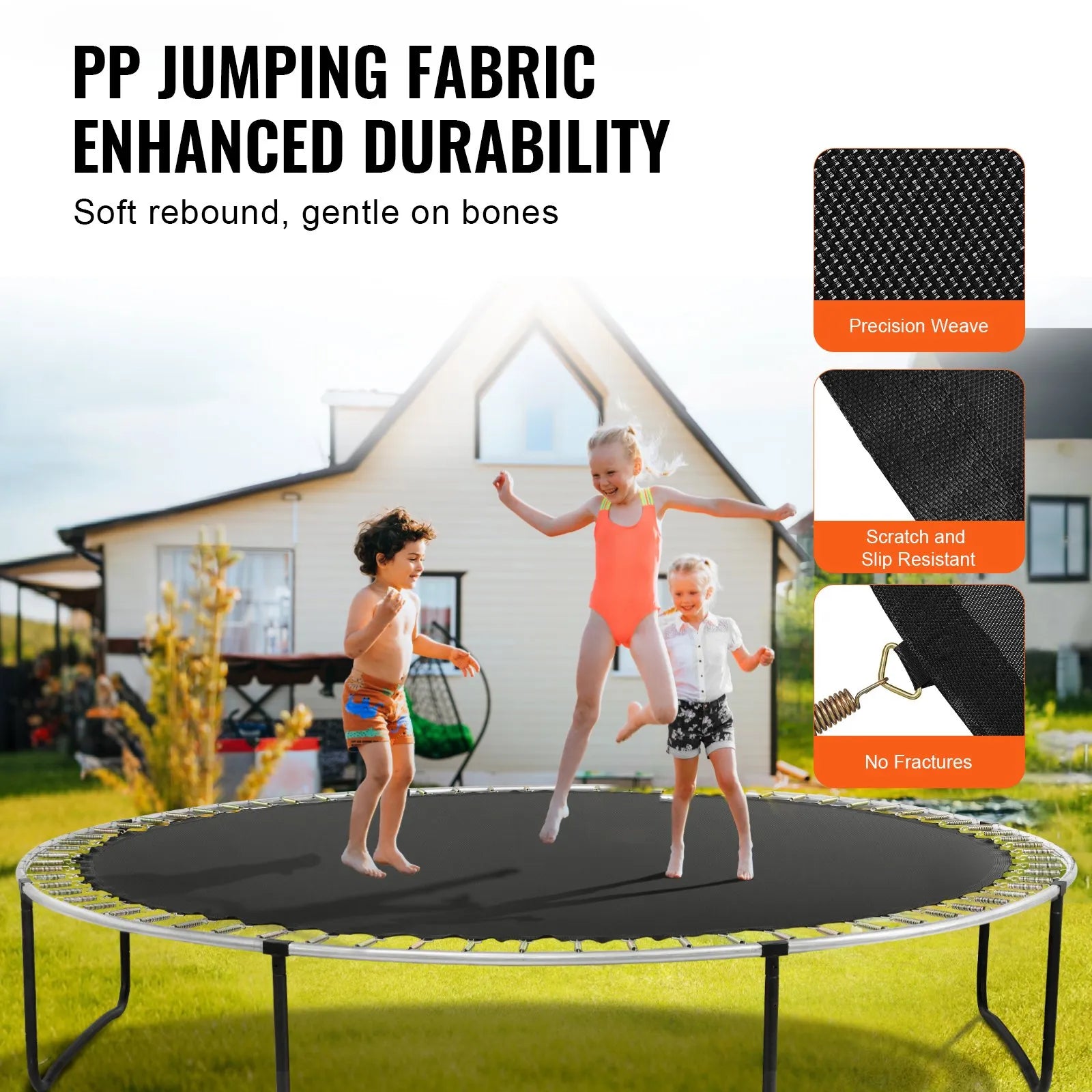 VEVOR Replacement Trampoline Mat Fits 15ft Frame 96 V-Rings 7
