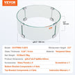 VEVOR Fire Pit Wind Guard, 26 x 26 x 6 Inch Glass Flame Guard, Round Glass Shield, 1/4-Inch Thick Fire Table, Clear Tempered Glass Flame Guard, Steady Feet Tree Pit Guard for Propane, Gas, Outdoor