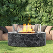 VEVOR Fire Pit Wind Guard, 26 x 26 x 6 Inch Glass Flame Guard, Round Glass Shield, 1/4-Inch Thick Fire Table, Clear Tempered Glass Flame Guard, Steady Feet Tree Pit Guard for Propane, Gas, Outdoor