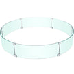VEVOR Fire Pit Wind Guard, 47 x 47 x 8 Inch Glass Flame Guard, Round Glass Shield, 1/4-Inch Thick Fire Table, Clear Tempered Glass Flame Guard, Steady Feet Tree Pit Guard for Propane, Gas, Outdoor
