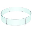 VEVOR Fire Pit Wind Guard, 47 x 47 x 8 Inch Glass Flame Guard, Round Glass Shield, 1/4-Inch Thick Fire Table, Clear Tempered Glass Flame Guard, Steady Feet Tree Pit Guard for Propane, Gas, Outdoor