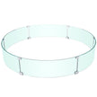 VEVOR Fire Pit Wind Guard, 47 x 47 x 8 Inch Glass Flame Guard, Round Glass Shield, 1/4-Inch Thick Fire Table, Clear Tempered Glass Flame Guard, Steady Feet Tree Pit Guard for Propane, Gas, Outdoor