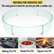 VEVOR Fire Pit Wind Guard, 47 x 47 x 8 Inch Glass Flame Guard, Round Glass Shield, 1/4-Inch Thick Fire Table, Clear Tempered Glass Flame Guard, Steady Feet Tree Pit Guard for Propane, Gas, Outdoor