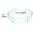 VEVOR Fire Pit Wind Guard, 47 x 47 x 8 Inch Glass Flame Guard, Round Glass Shield, 1/4-Inch Thick Fire Table, Clear Tempered Glass Flame Guard, Steady Feet Tree Pit Guard for Propane, Gas, Outdoor