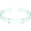 VEVOR Fire Pit Wind Guard, 59 x 59 x 7.9 inches Glass Flame Guard, Round Glass Shield, 1/4-Inch Thick Fire Table, Clear Tempered Glass Flame Guard, Steady Feet Tree Pit Guard for Propane, Gas, Outdoor