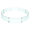 VEVOR Fire Pit Wind Guard, 59 x 59 x 7.9 inches Glass Flame Guard, Round Glass Shield, 1/4-Inch Thick Fire Table, Clear Tempered Glass Flame Guard, Steady Feet Tree Pit Guard for Propane, Gas, Outdoor