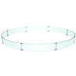 VEVOR Fire Pit Wind Guard, 59 x 59 x 7.9 inches Glass Flame Guard, Round Glass Shield, 1/4-Inch Thick Fire Table, Clear Tempered Glass Flame Guard, Steady Feet Tree Pit Guard for Propane, Gas, Outdoor