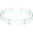 VEVOR Fire Pit Wind Guard, 59 x 59 x 7.9 inches Glass Flame Guard, Round Glass Shield, 1/4-Inch Thick Fire Table, Clear Tempered Glass Flame Guard, Steady Feet Tree Pit Guard for Propane, Gas, Outdoor
