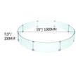 VEVOR Fire Pit Wind Guard, 59 x 59 x 7.9 inches Glass Flame Guard, Round Glass Shield, 1/4-Inch Thick Fire Table, Clear Tempered Glass Flame Guard, Steady Feet Tree Pit Guard for Propane, Gas, Outdoor