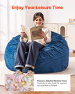 VEVOR Round Bean Bag Chair with Removable and Washable Cover for Adults Blue