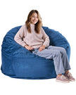 VEVOR Round Bean Bag Chair with Removable and Washable Cover for Adults Blue