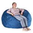 VEVOR Round Bean Bag Chair with Removable and Washable Cover for Adults Blue