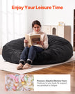 VEVOR Round Bean Bag Chair with Removable & Washable Cover for Adult Giant Black