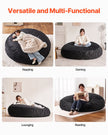 VEVOR Round Bean Bag Chair with Removable & Washable Cover for Adult Giant Black