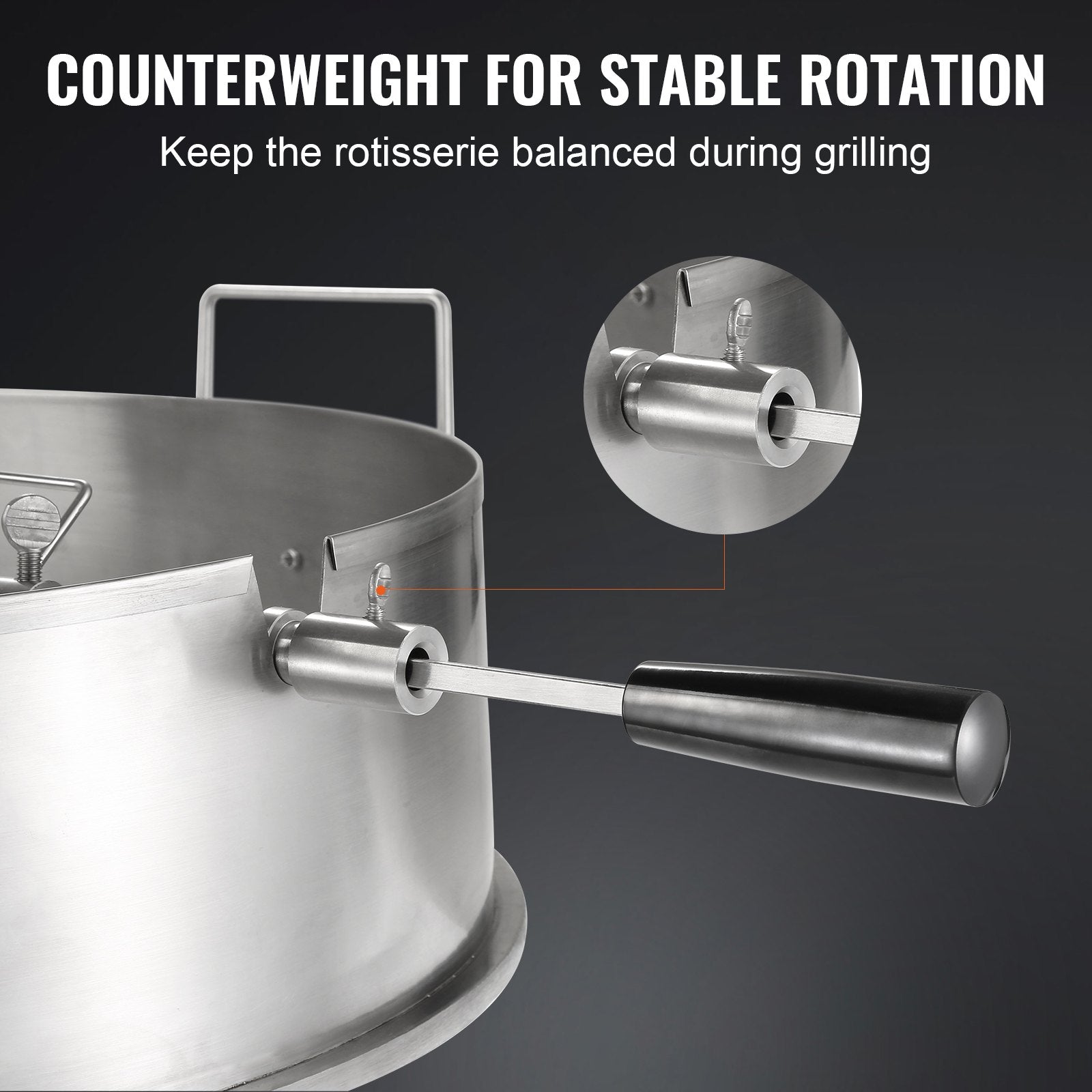 VEVOR BBQ Rotisserie Ring Kit for 22