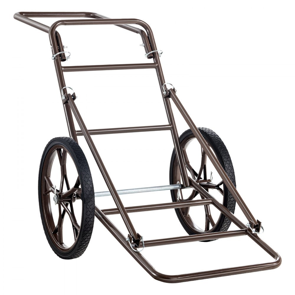 VEVOR Folding Deer Cart Game Hauler Utility Gear Dolly 500 LBS Capacity