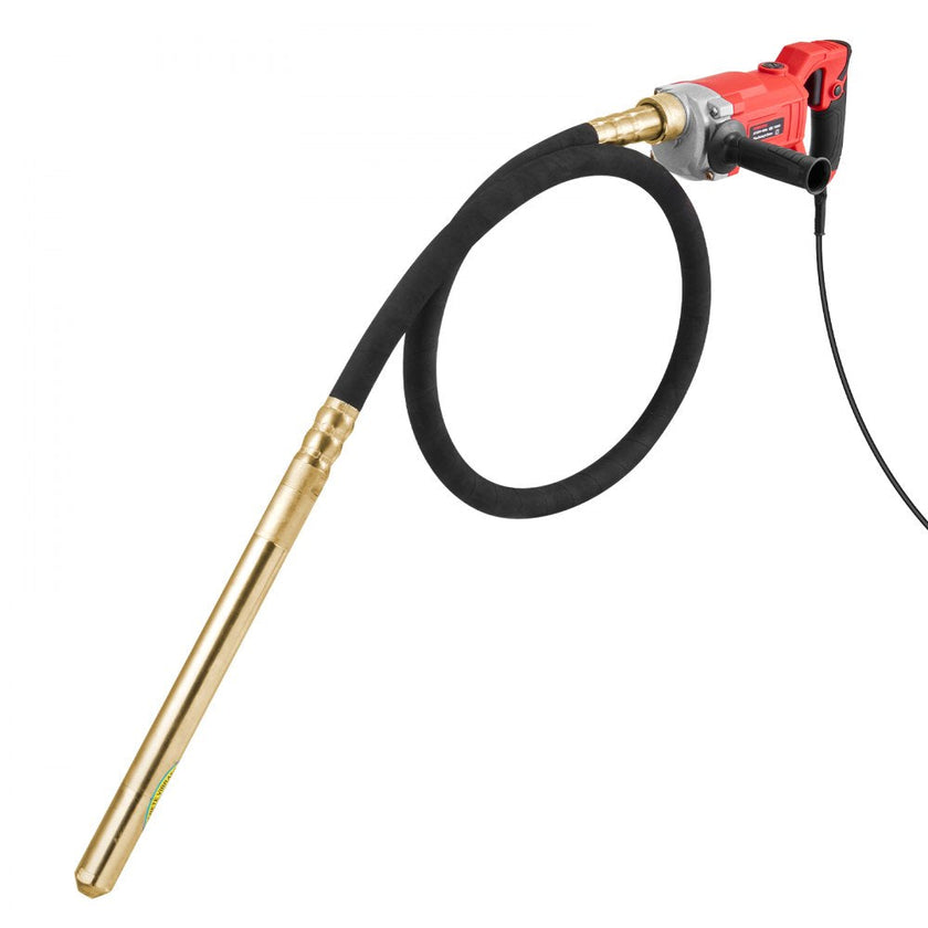 Handheld Concrete Vibrator, 800W Electric Vibrator 13000 VPM, Electric Concrete Vibrating Tool With 6.6ft / 2m Shaft Rod, Portable Pencil Cement Vibrator Remove Air Bubble and Mix Concrete