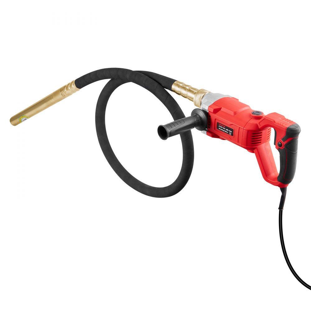 Handheld Concrete Vibrator, 800W Electric Vibrator 13000 VPM, Electric Concrete Vibrating Tool With 6.6ft / 2m Shaft Rod, Portable Pencil Cement Vibrator Remove Air Bubble and Mix Concrete