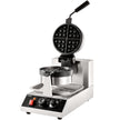 VEVOR Commercial Waffle Maker, 1 Piece per Batch, 1300W Round Waffle Iron, Non-Stick Waffle Baker Machine with 122-572? / 50-300? Temp Range Teflon-Coated Baking Pans Stainless Steel Body, 120V