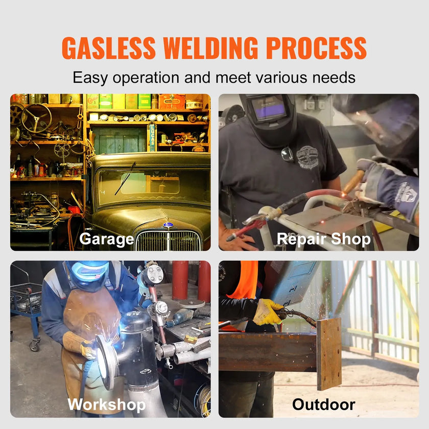 VEVOR Flux Core Welding Wire, E71T-GS 0.035-inch 10LBS, Gasless Mild Steel MIG Welding Wire with Low Splatter for All Position Arc Welding and Outdoor Use