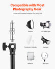 VEVOR Air Cushioned Aluminum Photography Light Stand with Boom Arm Adjustable