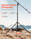 VEVOR Air Cushioned Aluminum Photography Light Stand with Boom Arm Adjustable