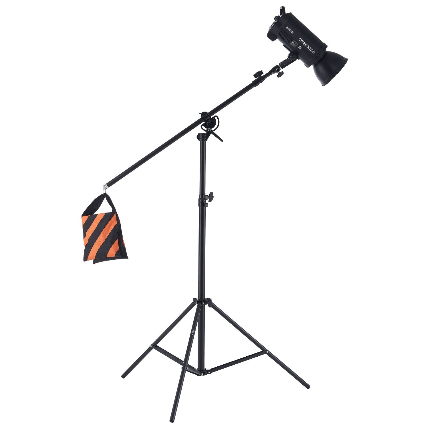 VEVOR Air Cushioned Aluminum Photography Light Stand with Boom Arm Adjustable