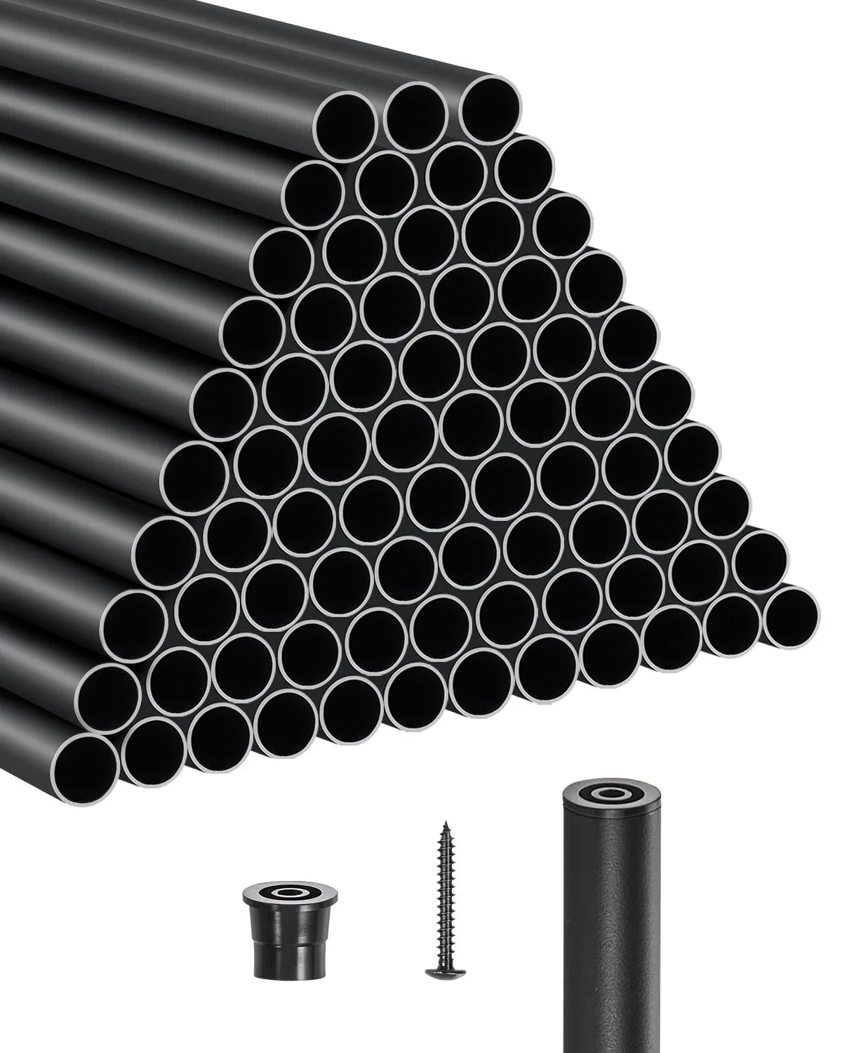 VEVOR Staircase Balusters 101 Pack 26 In Aluminum Spindles with Screws/Rail Caps
