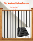 VEVOR Staircase Balusters 101 Pack 36 In Aluminum Spindles with Screws/Rail Caps